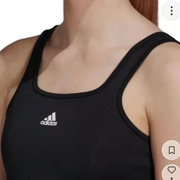adidas Tops - Adidas Aeroready Hyperglam Training Tank Top Size XS Black Low Scoop Back